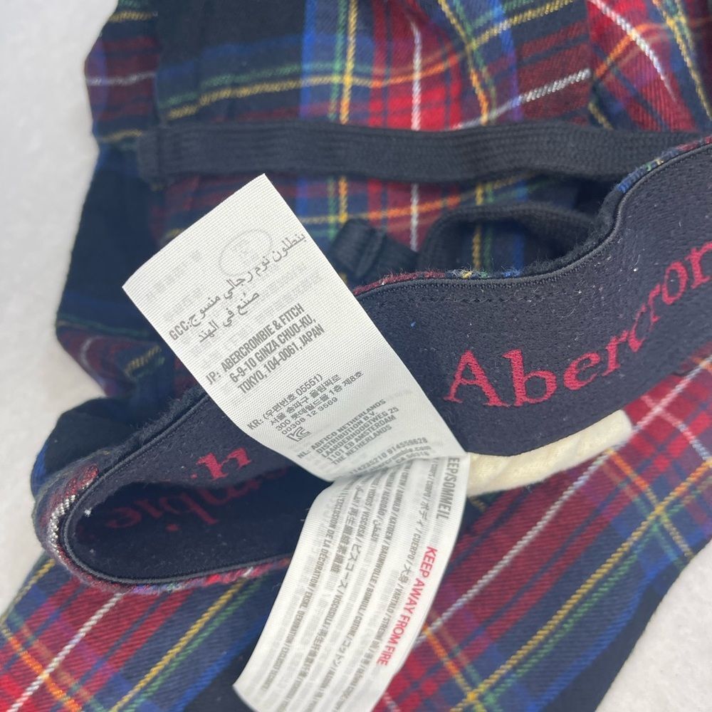 Abercrombie & Fitch Plaid Flannel Sleep Lounge Pants XS Red Blue Jogger - Picture 4 of 6